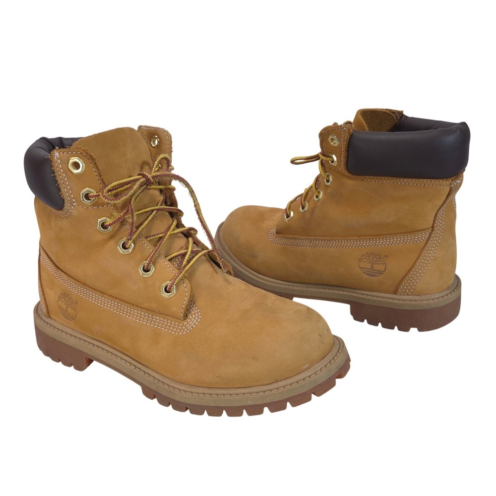 Timberland 6" Premium Waterproof Boots Wheat Nubuck 12909 Youth 4.5M Fits Wm 6